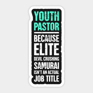 Funny Youth Pastor Design Sticker